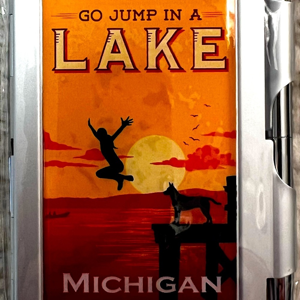 Lucy Lu Designs "Lake Michigan" Notepad w/Case & Ballpoint Pen - Picture 2 of 4